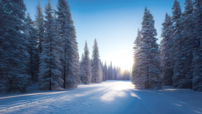 Snowy Sunset
