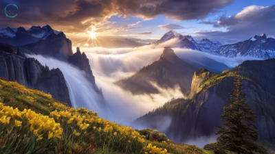 Clouds between Mountains